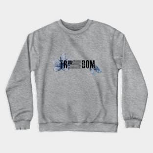 Freedom Blue Flower Crewneck Sweatshirt